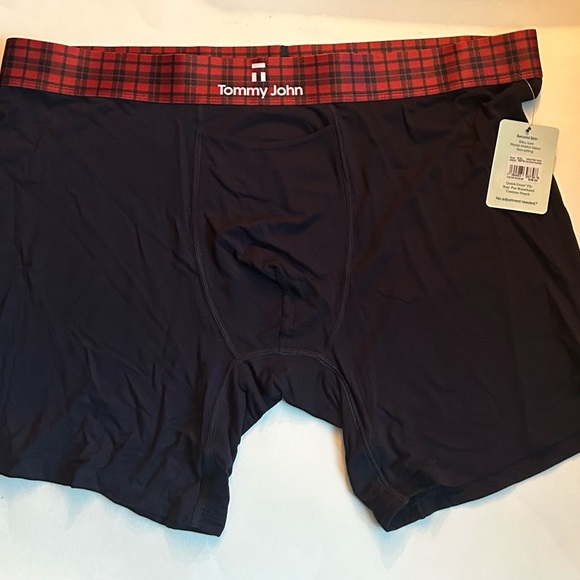 Tommy John Second Skin Boxer Briefs Night Sky Cocoa Plaid WB XXL NWT - Picture 2 of 5